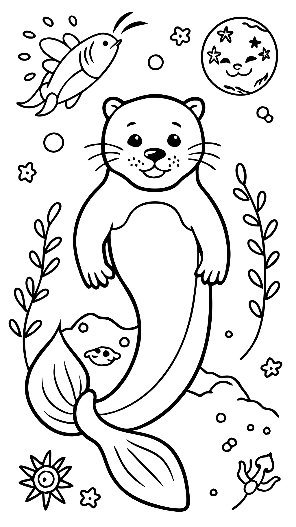 coloring pages sea otter